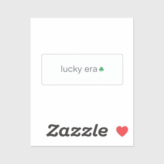 Sticker Lucky Era Minimalist Lowercase Aesthetic Patrick (Feuille)