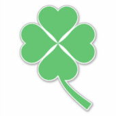 Sticker Lucky Four Leaf Shamrock Design-87906 (Devant)