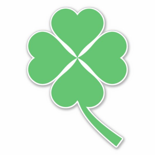 Sticker Lucky Four Leaf Shamrock Design-87906 (Devant)