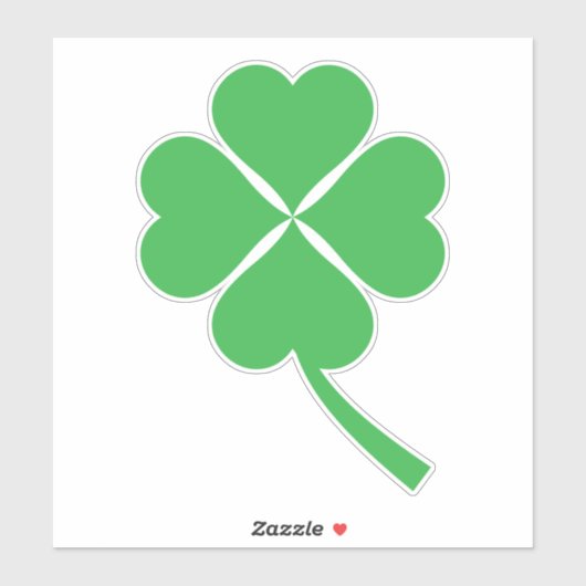 Sticker Lucky Four Leaf Shamrock Design-87906 (Feuille)