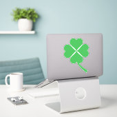 Sticker Lucky Four Leaf Shamrock Design-87906 (Ordinateur portable sur le bureau)