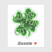 Sticker Lucky Fun Cute St. Patrick's Day (Feuille)