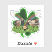 Sticker Lucky Geese St. Patrick's Day (Feuille)