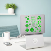 Sticker Lucky Irish Shamrocks Personalized (Ordinateur portable sur le bureau)