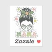 Sticker Lucky Mama - Messy Bun - Clover St. Patrick (Feuille)
