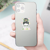 Sticker Lucky Mama - Messy Bun - Clover St. Patrick (Téléphone)