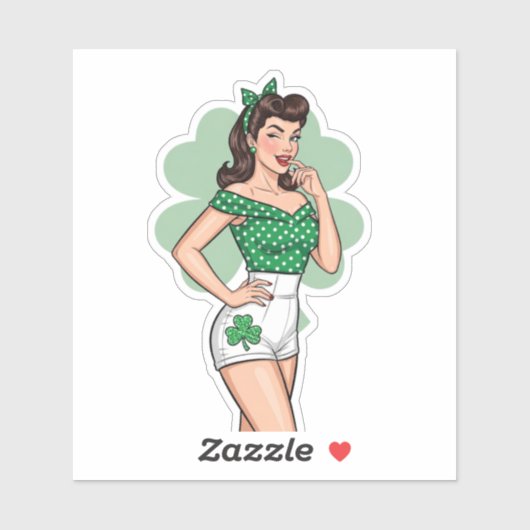 Sticker Lucky Retro Glam (Feuille)