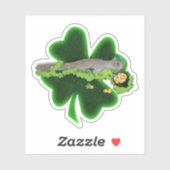 Sticker Lucky Squirrel St. Patrick's Day (Feuille)