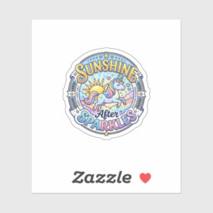 Sticker Lueur de soleil de licorne après des étincelles PO