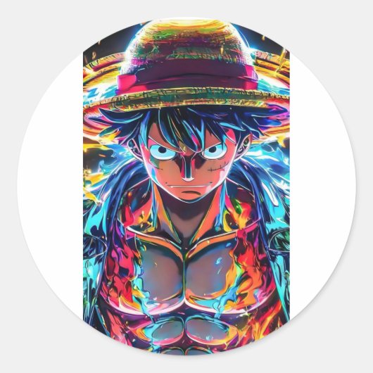 Sticker Luffy anime (Voorkant)