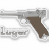 Sticker Luger Pistol allemand (Devant)