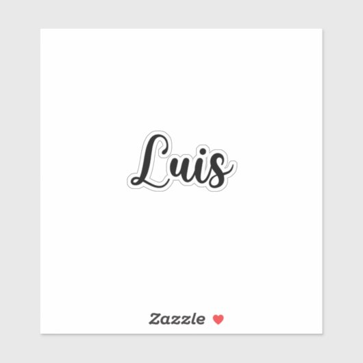 Sticker Luis Name - Calligraphie manuscrite (Feuille)