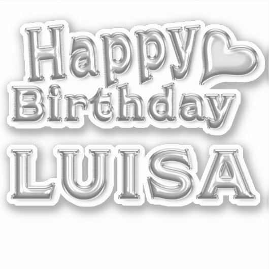 Sticker Luisa Happy Birthday (Devant)