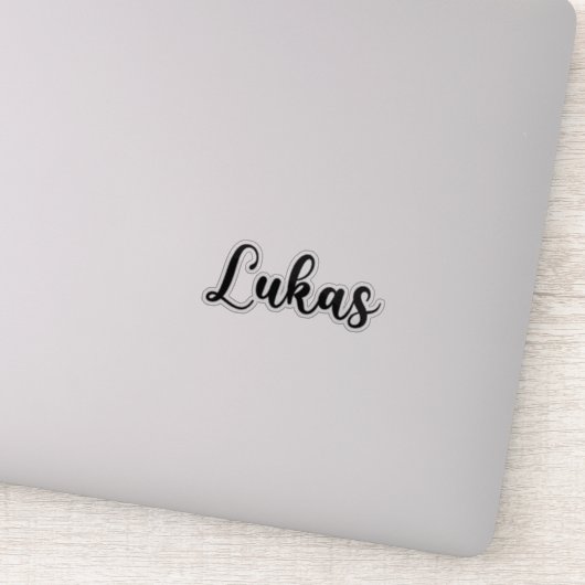 Sticker Lukas Nom - Calligraphie manuscrite (Détail)