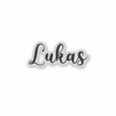 Sticker Lukas Nom - Calligraphie manuscrite (Devant)