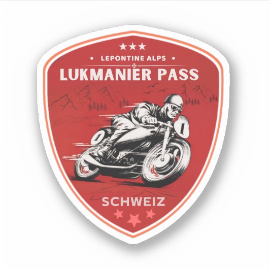 Sticker Lukmanier Pass VTT suisse (Devant)