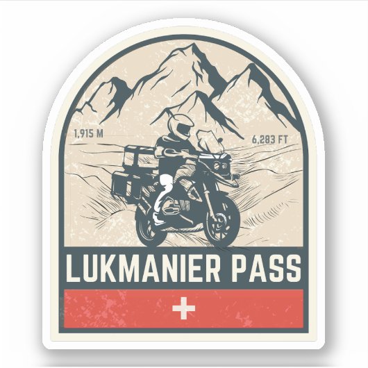 Sticker Lukmanier Pass VTT suisse (Devant)