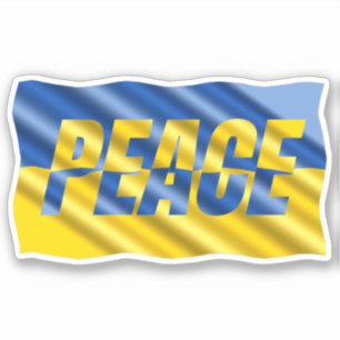 Sticker L'Ukraine bleue et jaune inspire la paix dans la g