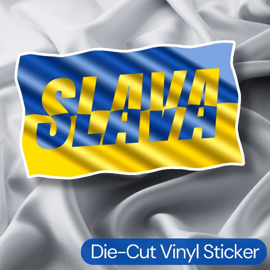 Sticker L'Ukraine bleue et jaune inspire la paix dans la g