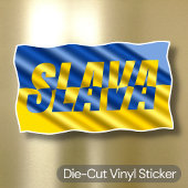 Sticker L'Ukraine bleue et jaune inspire la paix dans la g