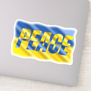 Sticker L'Ukraine bleue et jaune inspire la paix dans la g