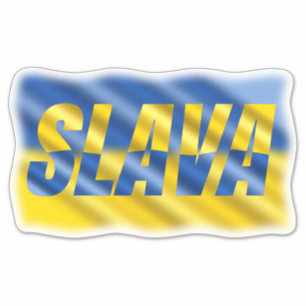 Sticker L'Ukraine bleue et jaune inspire la paix dans la g