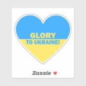 Sticker L'Ukraine Drapeau Une Gloire De Coeur À L'Ukraine (Feuille)