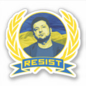 Sticker L'Ukraine Zelenski résiste (Devant)