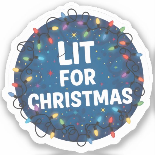 Sticker Lumières pour Noël (Recto)