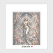 Sticker Lumina Ascendant – Portrait d'Ange Céleste (Feuille)