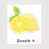 Sticker Lumineux citrons jaunes (Feuille)