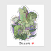 Sticker Luna Moth Fairy Horse (Feuille)