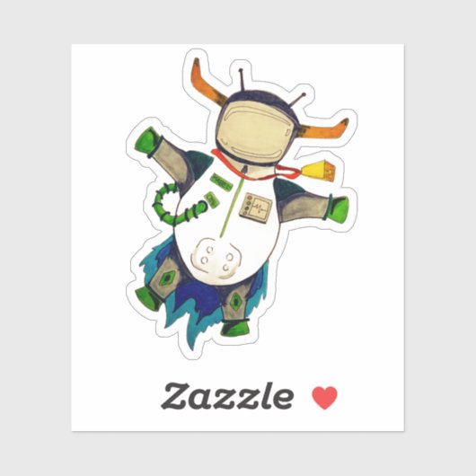 Sticker Lunar Longhorn (Feuille)