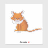 Sticker Lundi Matin Visage de chat (Feuille)