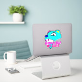 Sticker Lundi Ours à bord du pare-chocs (Ordinateur portable sur le bureau)