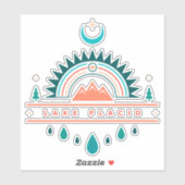 Sticker lune arc-en-ciel du lac placard (Feuille)