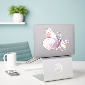 Sticker lune de lune, cottage (Ordinateur portable sur le bureau)