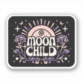 Sticker Lune enfant mauve sorcière whimsigoth esthétique (Devant)