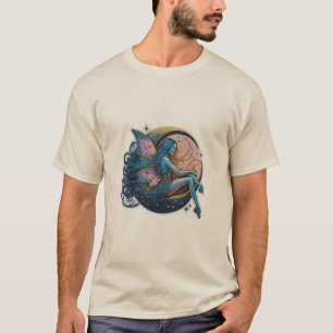 Sticker Lune Fée Enchantée T-Shirt Conçu