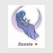 Sticker Lune Sorcière LuneEnfant Pagan Wicca Art (Feuille)