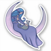 Sticker Lune Sorcière LuneEnfant Pagan Wicca Art (Devant)