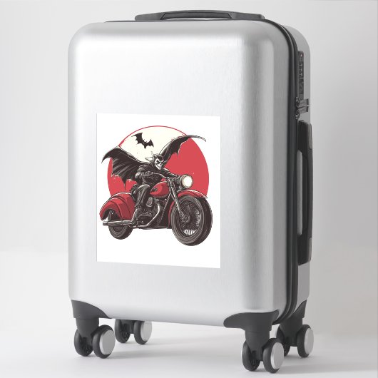 Sticker Lune Vampire (Sur valise)