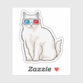 Sticker Lunettes de chat (Feuille)