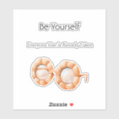 Sticker Lunettes de citrouille Soyez vous-même (Feuille)