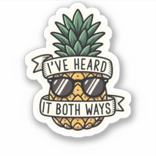 Sticker Lunettes de soleil ananas cool entendues des deux