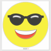 Sticker Lunettes de soleil Cool de refroidissement Emoji (Feuille)