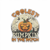 Sticker Lunettes de soleil Coolest Pumpkin Patch Chapeau d (Devant)