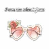 Sticker Lunettes de soleil de couleur rose (Devant)