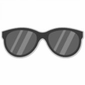 Sticker Lunettes de soleil de dessin cool (Devant)