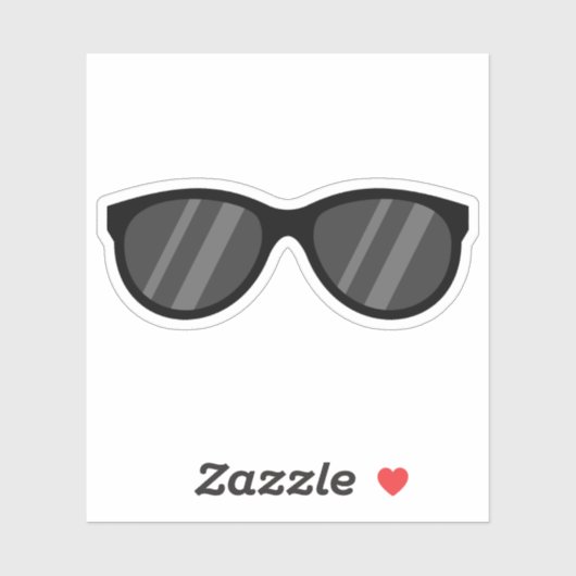 Sticker Lunettes de soleil de dessin cool (Feuille)